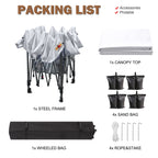 ABCCANOPY Tente de parasol pliable facile à installer, durable, pour extérieur.