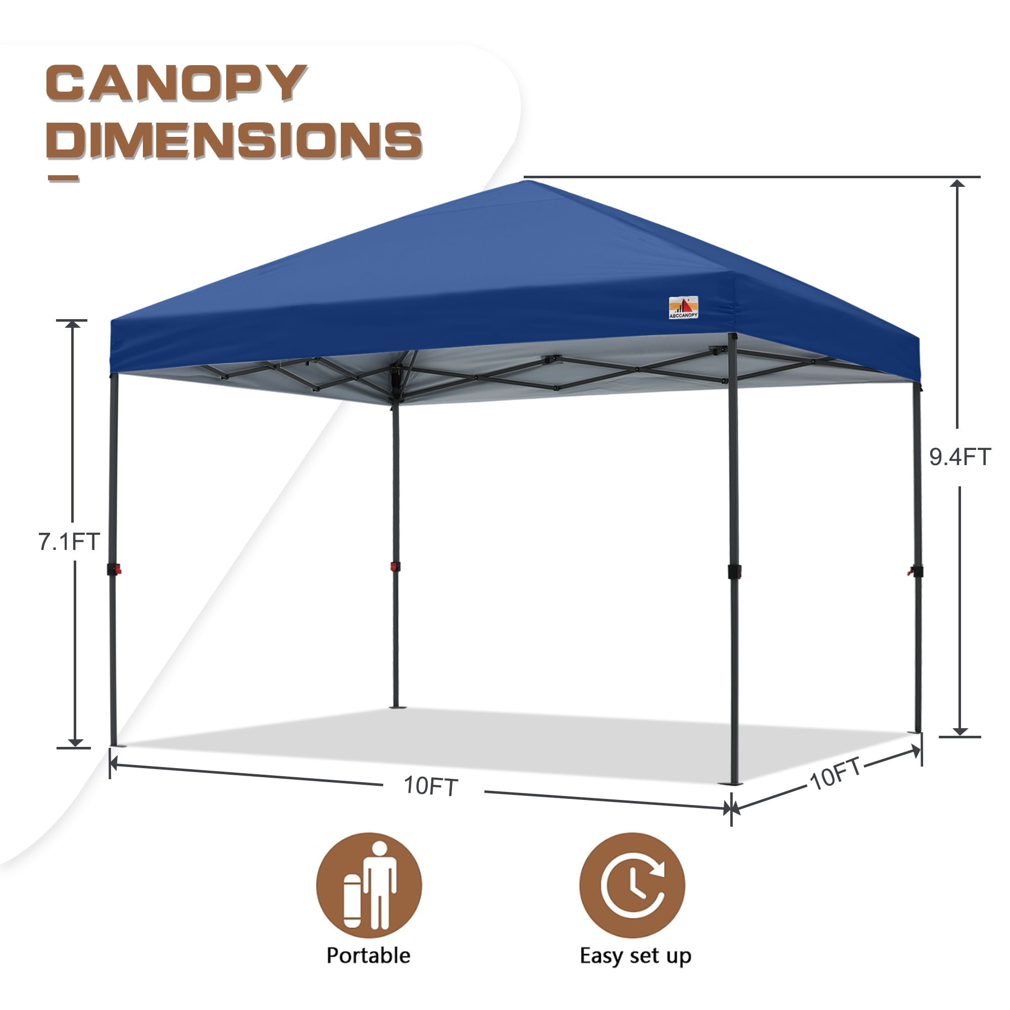 ABCCANOPY Tente de parasol pliable facile à installer, durable, pour extérieur.