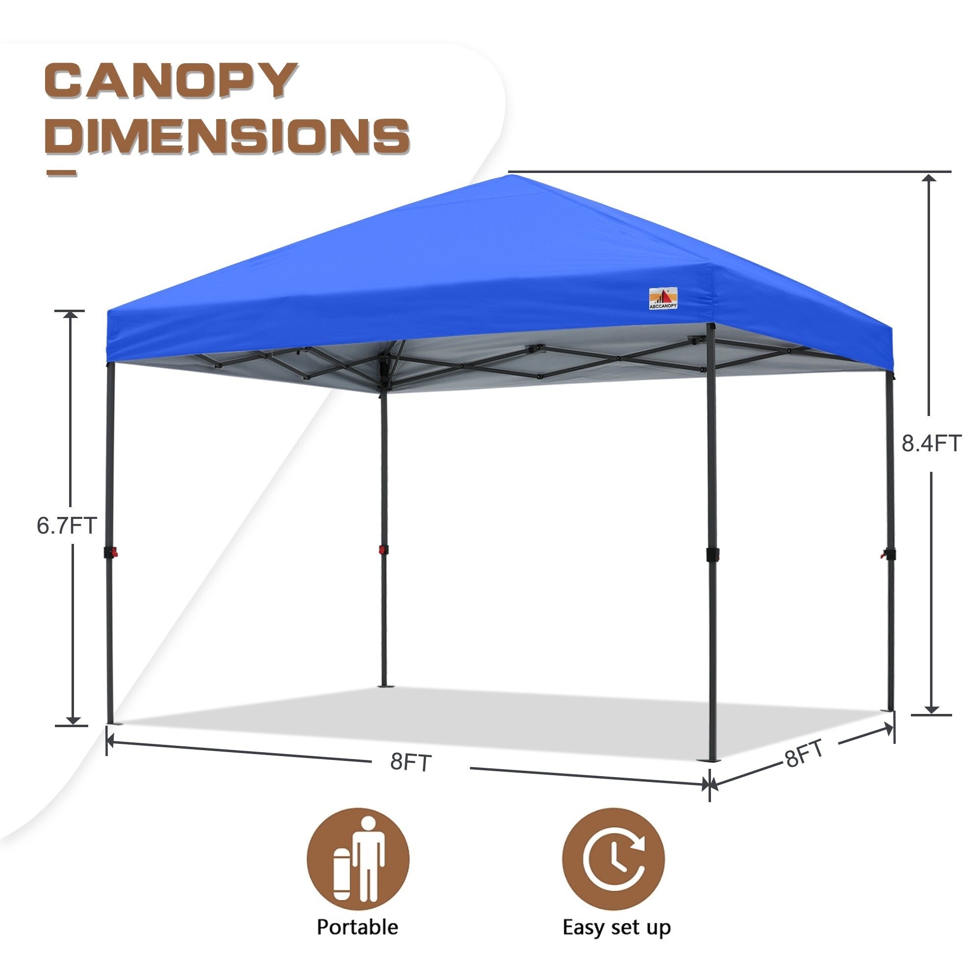 ABCCANOPY Tente de parasol pliable facile à installer, durable, pour extérieur.