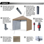 ABCCANOPY Tente de parasol pliable facile à installer, durable, pour extérieur.