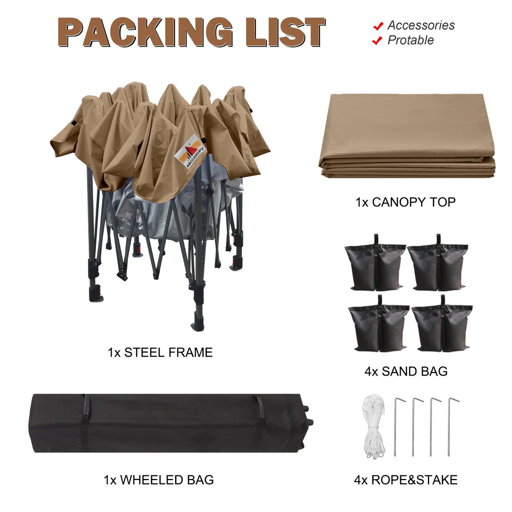 ABCCANOPY Tente de parasol pliable facile à installer, durable, pour extérieur.