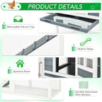 Poulailler AECOJOY 144'' (366 cm) de grande taille avec enclos, en bois, cage à volailles.