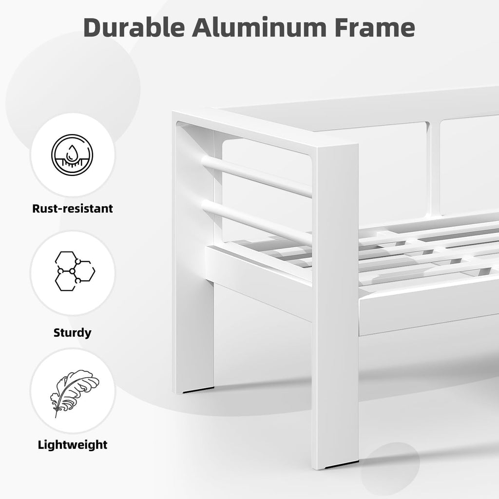 Ensemble de mobilier de patio en aluminium AECOJOY 7 pièces, ensemble de conversation d'extérieur