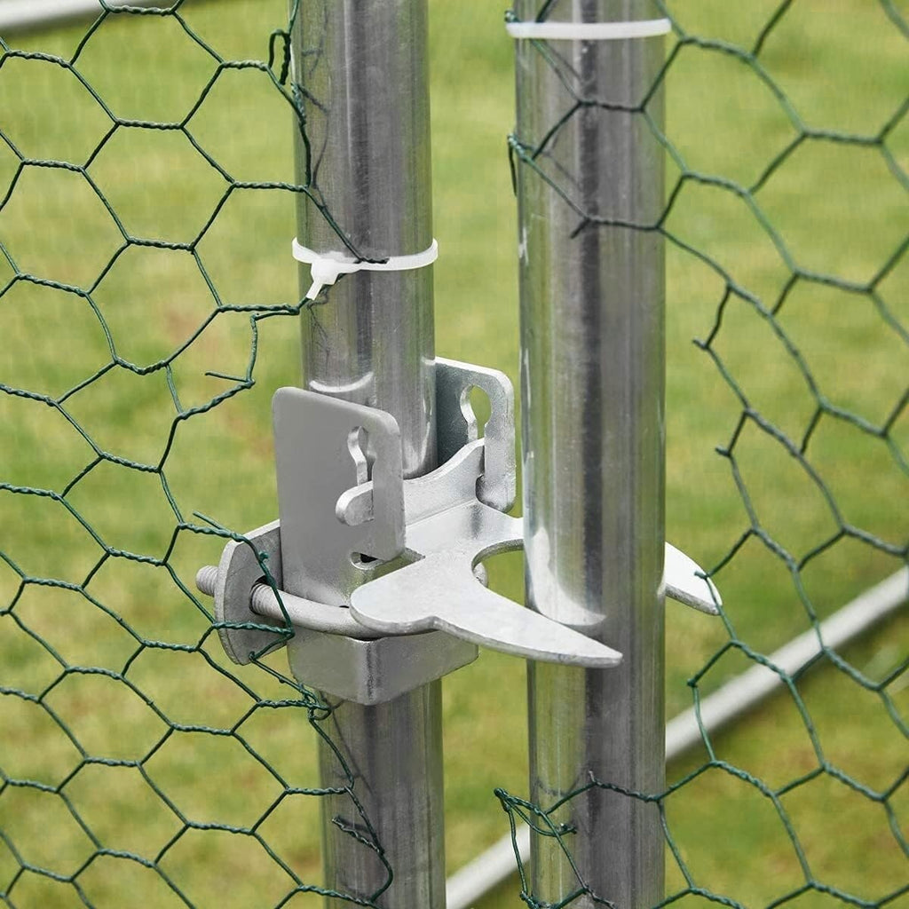 AECOJOY Grand poulailler métallique, enclos à poules, cage à poules métallique à accès facile