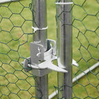 AECOJOY Grand poulailler métallique, enclos à poules, cage à poules métallique à accès facile