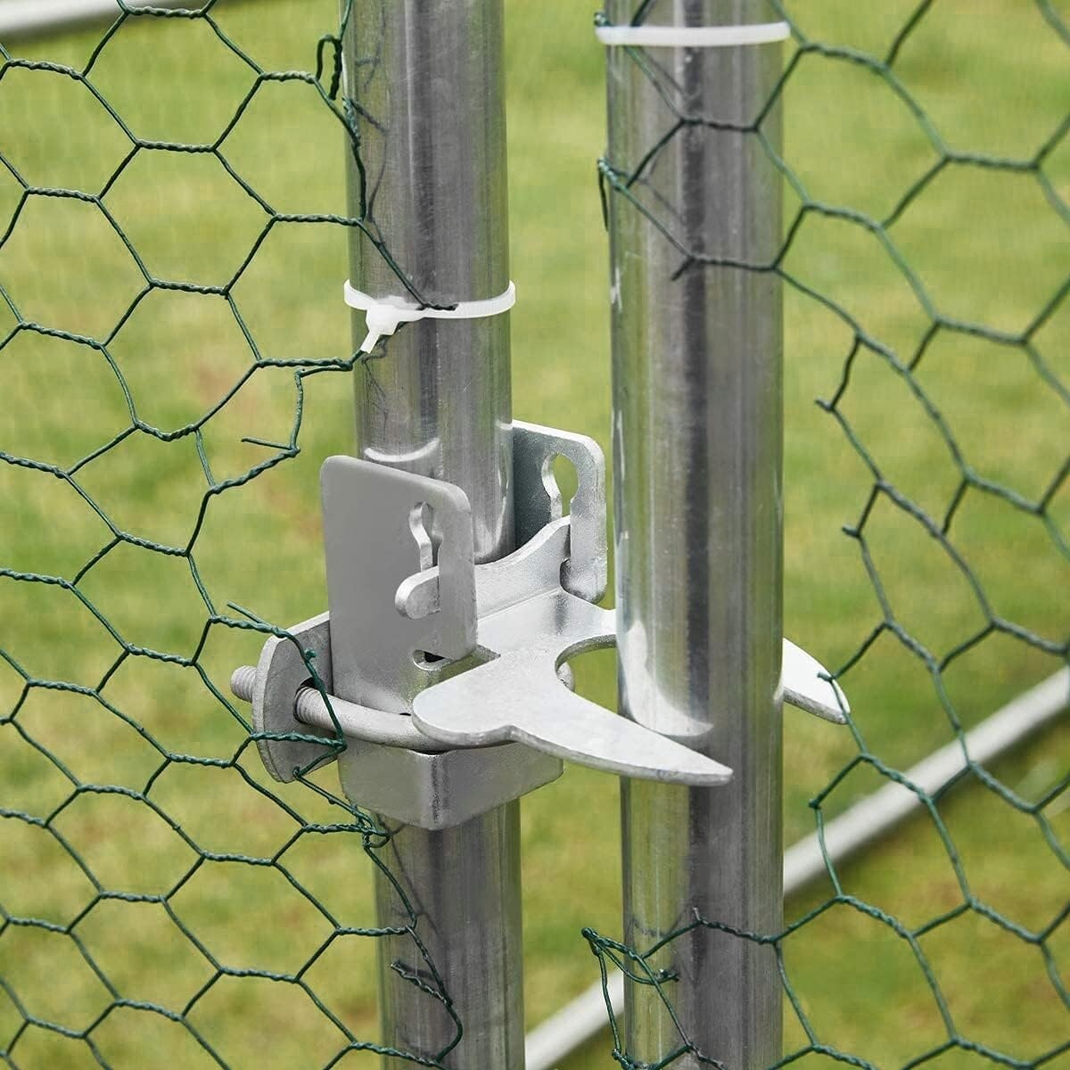 AECOJOY Grand poulailler métallique, enclos à poules, cage à poules métallique à accès facile