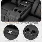 Canapé inclinable manuel AECOJOY pour camping-car, canapé inclinable en polyuréthane, sièges de cinéma maison avec console