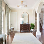 Suspension semi-encastrée Elvira à 8 lumières en forme de roue de charrette avec cristaux