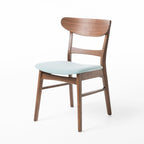 Chaise de salle à manger Abrielle en bois d'hévéa rembourrée, style moderne du milieu du siècle (lot de 2) par Christopher Knight Home