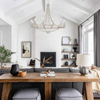 Luminaire à 12 lumières Fidenza, style ferme moderne, en forme de roue de chariot d'empire, avec certification UL - Diamètre 40'' * Hauteur 135''