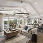 Suspension Acroma à 12 lumières, style ferme, en forme de roue de charrette de 40 pouces, avec certification UL - 40'' de diamètre x 138'' de hauteur