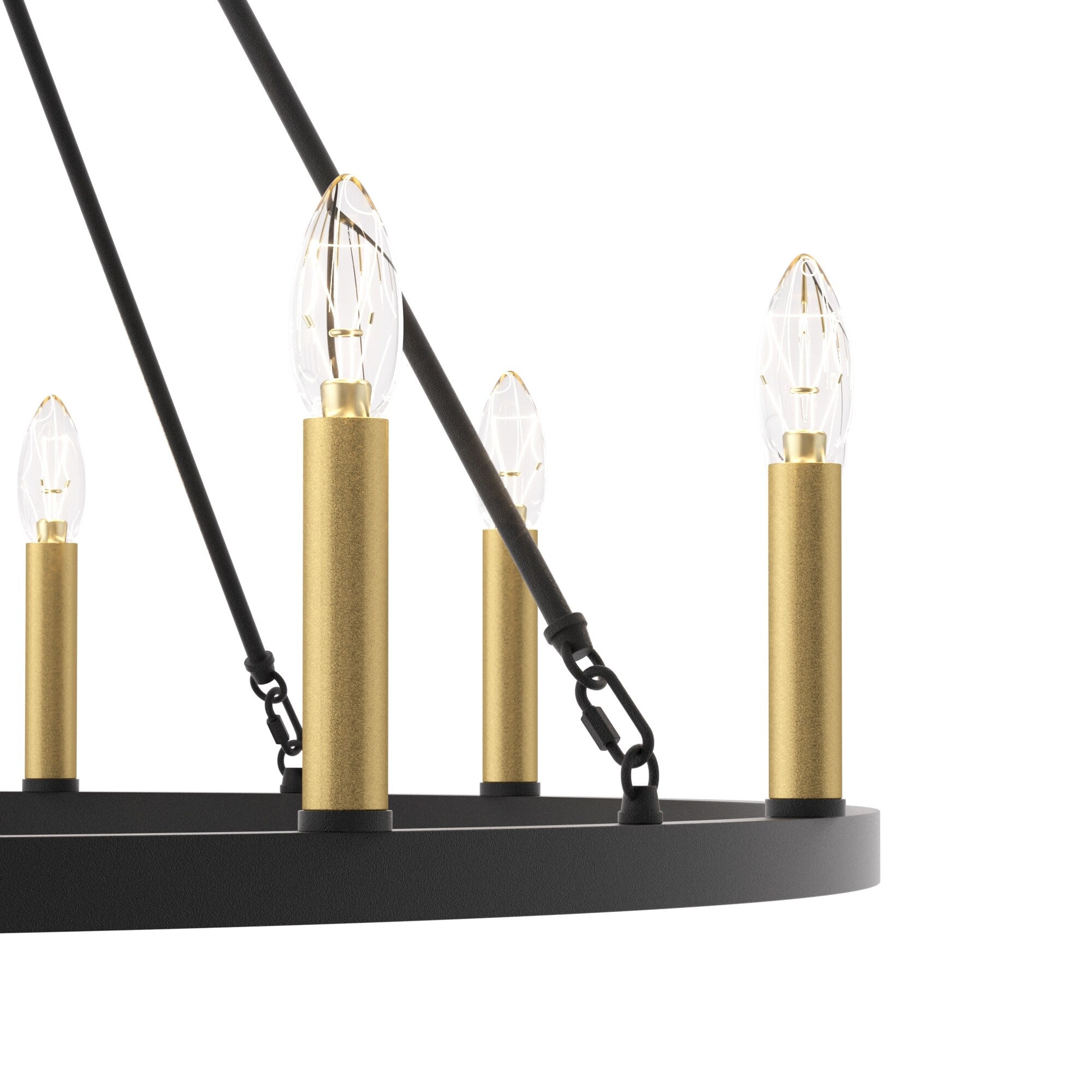 Suspension Acroma à 12 lumières, style ferme, en forme de roue de charrette de 40 pouces, avec certification UL - 40'' de diamètre x 138'' de hauteur