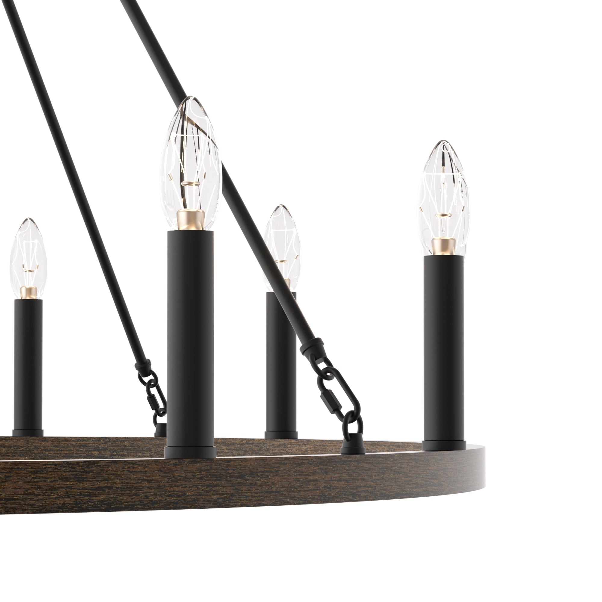 Suspension Acroma à 12 lumières, style ferme, en forme de roue de charrette de 40 pouces, avec certification UL - 40'' de diamètre x 138'' de hauteur