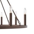 Suspension Acroma à 12 lumières, style ferme, en forme de roue de charrette de 40 pouces, avec certification UL - 40'' de diamètre x 138'' de hauteur
