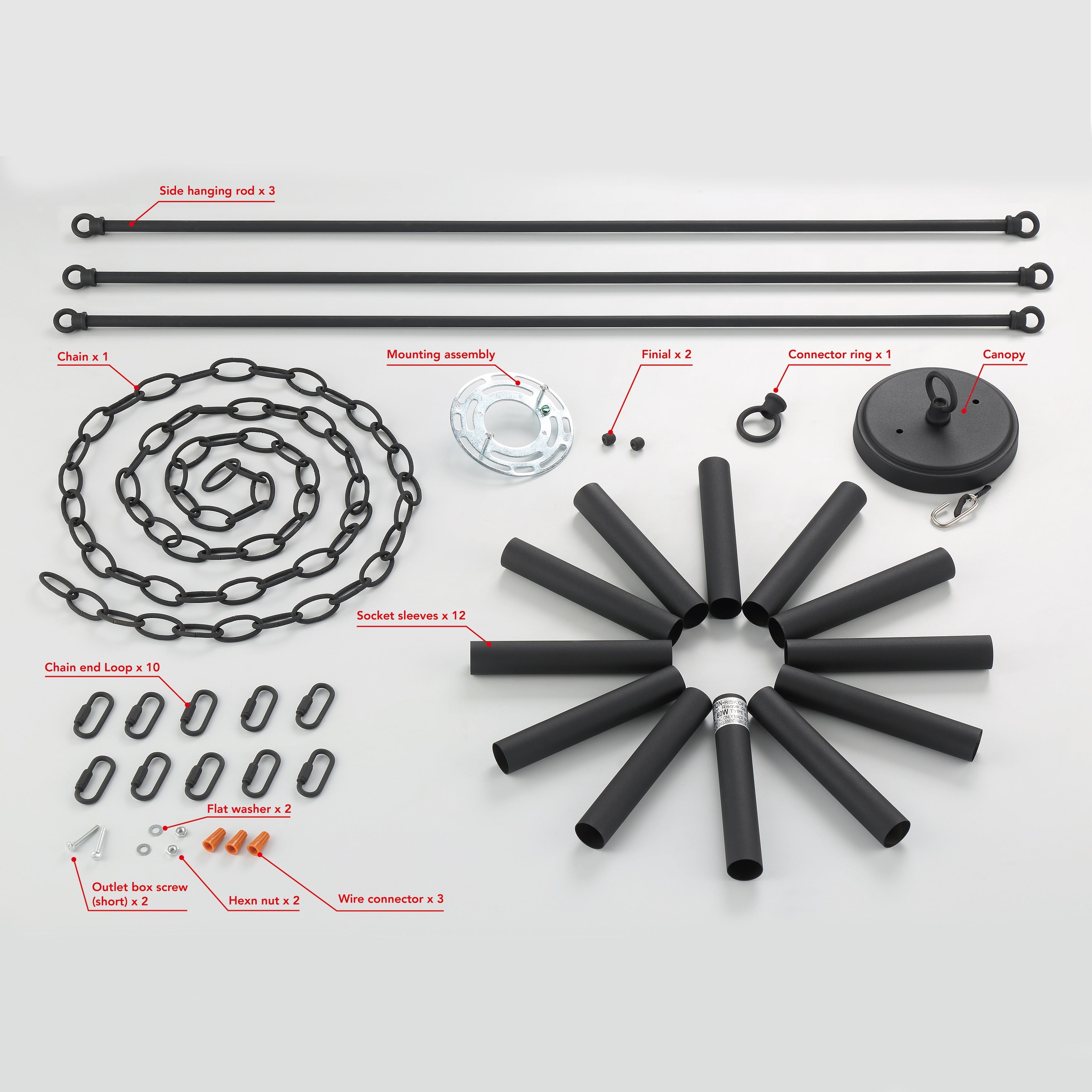 Suspension Acroma à 12 lumières, style ferme, en forme de roue de charrette de 40 pouces, avec certification UL - 40'' de diamètre x 138'' de hauteur