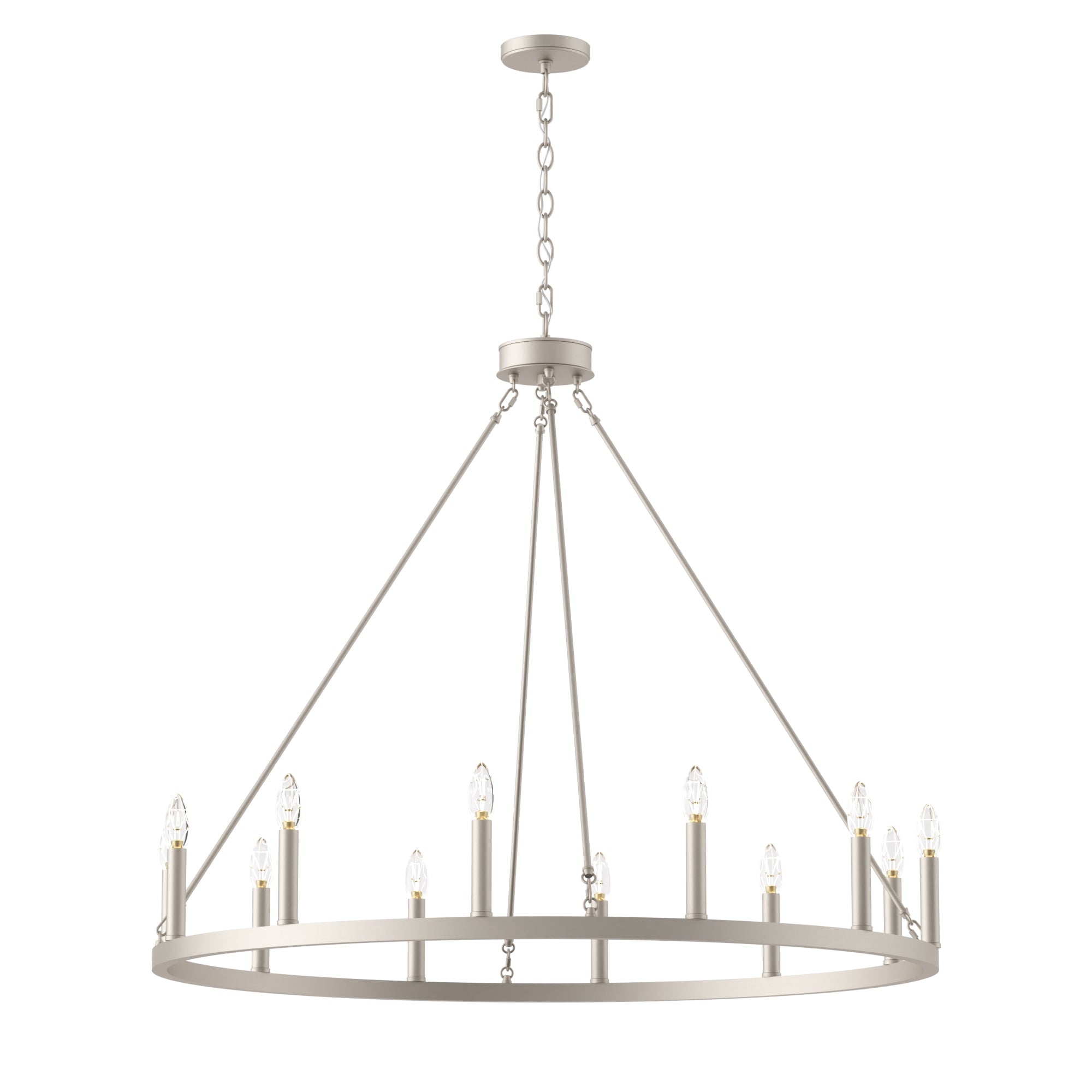Suspension Acroma à 12 lumières, style ferme, en forme de roue de charrette de 40 pouces, avec certification UL - 40'' de diamètre x 138'' de hauteur