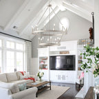 Luminaire Acroma à 20 lumières, style ferme moderne, en forme de roue de charrette ronde de 40 pouces, avec certification UL.