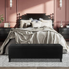 Tabouret-pouf de rangement en simili cuir Adeco 50