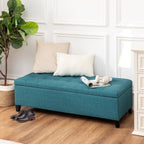 Tabouret-pouf de rangement en simili cuir Adeco 50