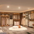 Rackcog Organisateur de placard réglable de 305 cm avec tiroirs, système de rangement avec étagères personnalisables pour placard à l'ancienne et placard aménagé.