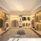 Rackcog Organisateur de placard réglable de 305 cm avec tiroirs, système de rangement avec étagères personnalisables pour placard à l'ancienne et placard aménagé.