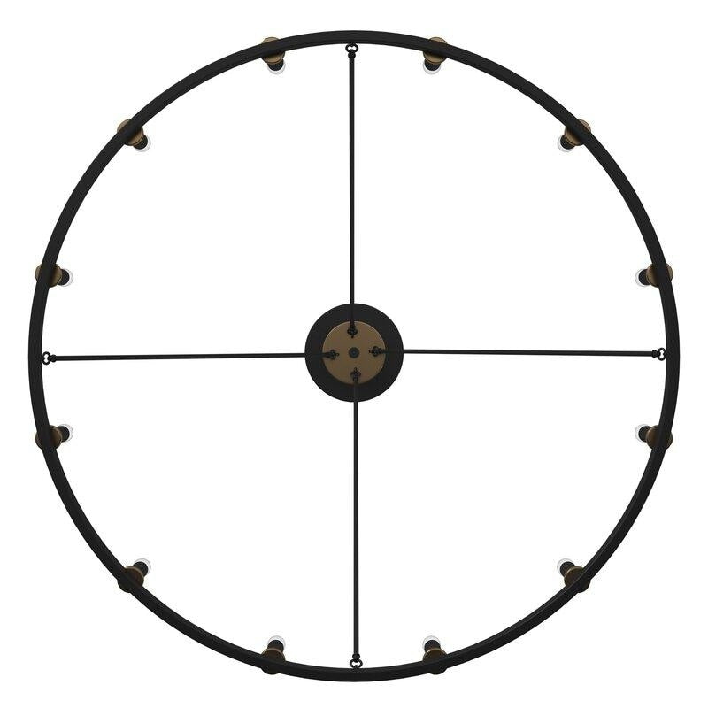 Suspension Acroma à 12 lumières, style ferme, en forme de roue de charrette de 40 pouces, avec certification UL - 40'' de diamètre x 138'' de hauteur