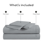 Jeu de draps en coton égyptien de luxe Aireolux, ultra-doux et soyeux, 1000 fils.