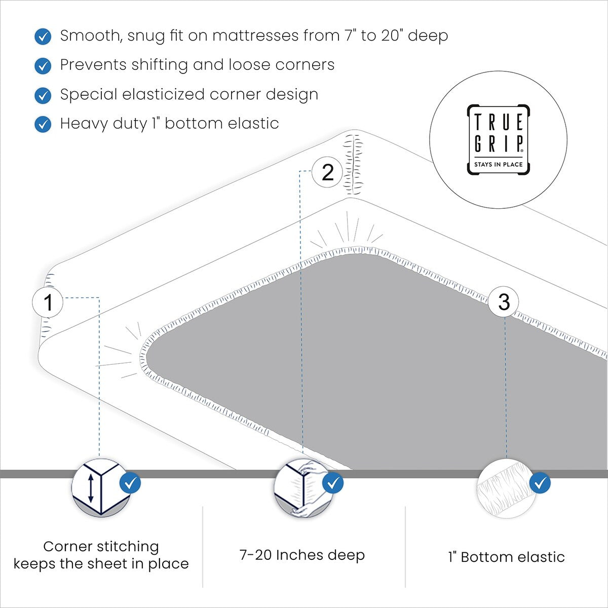 Jeu de draps en coton égyptien de luxe Aireolux, ultra-doux et soyeux, 1000 fils.