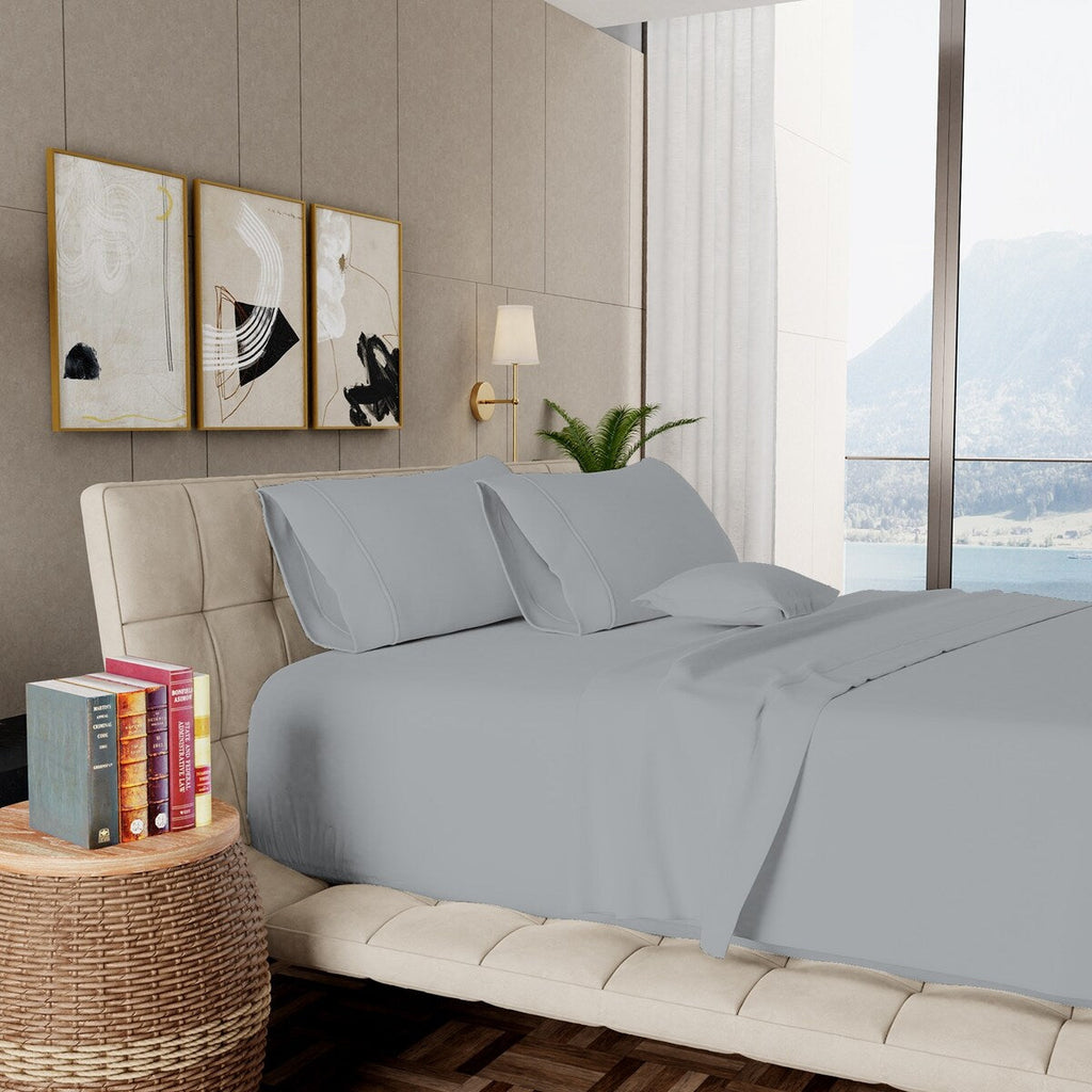 Jeu de draps en coton égyptien de luxe Aireolux, ultra-doux et soyeux, 1000 fils.