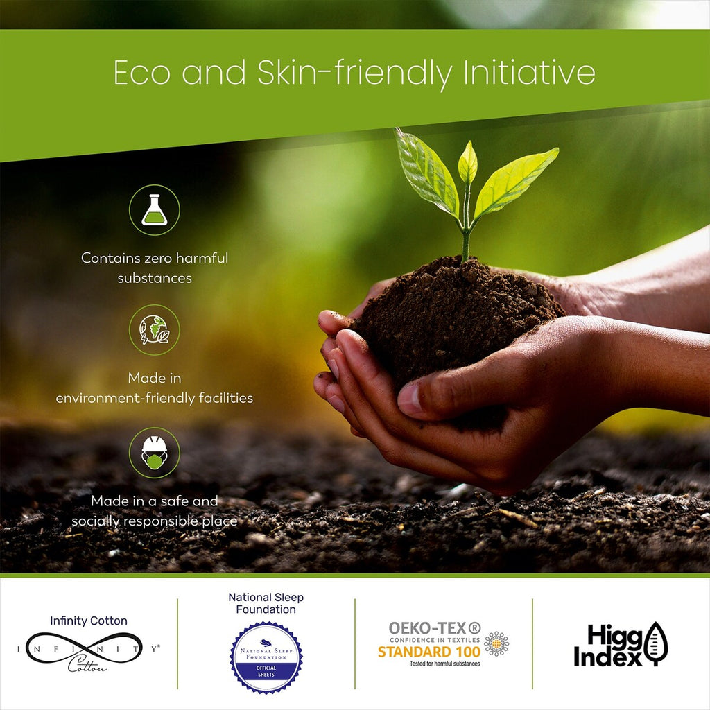 Jeu de draps en coton égyptien de luxe Aireolux, ultra-doux et soyeux, 1000 fils.