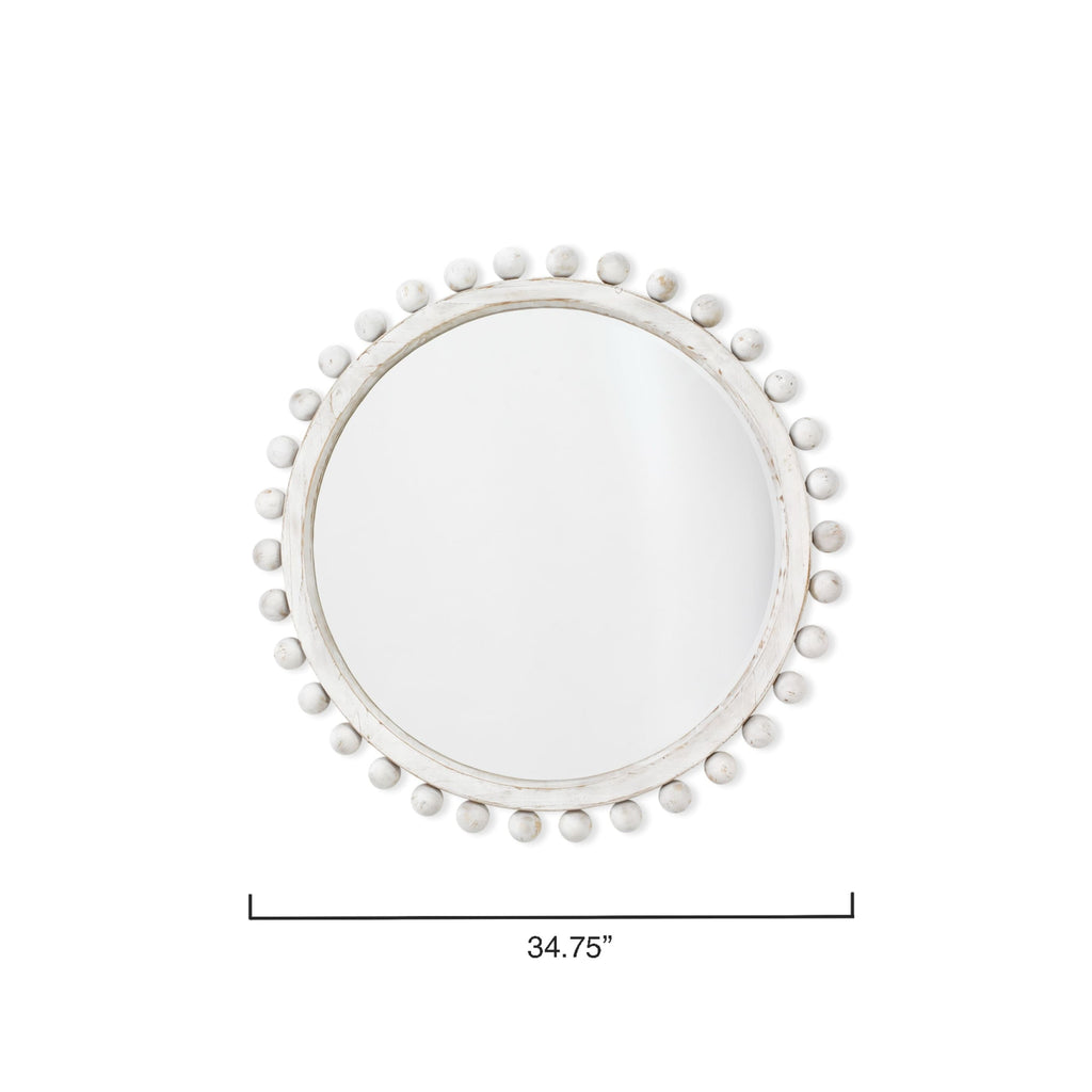Miroir rond en bois Orion d'Alden Décor, naturel