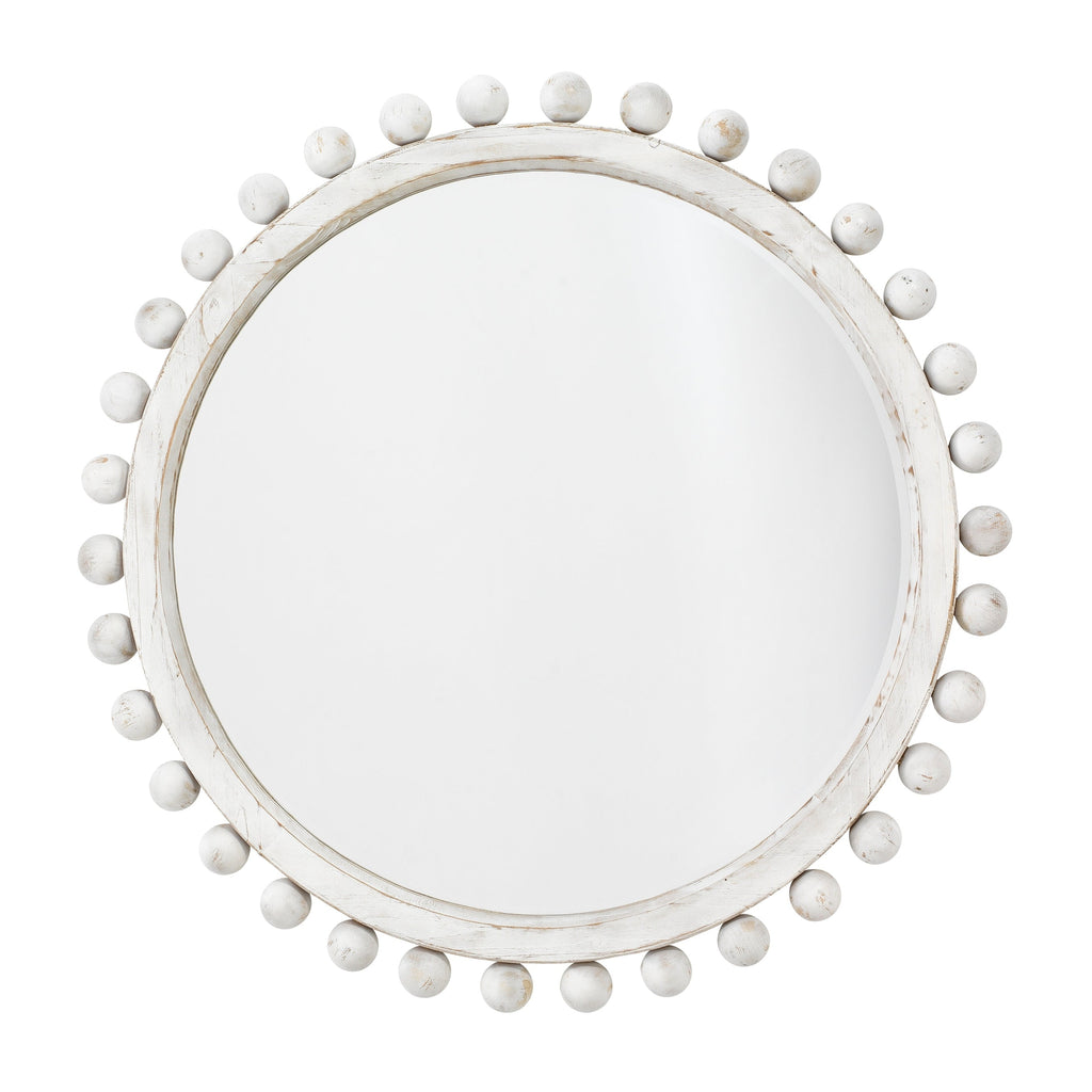 Miroir rond en bois Orion d'Alden Décor, naturel