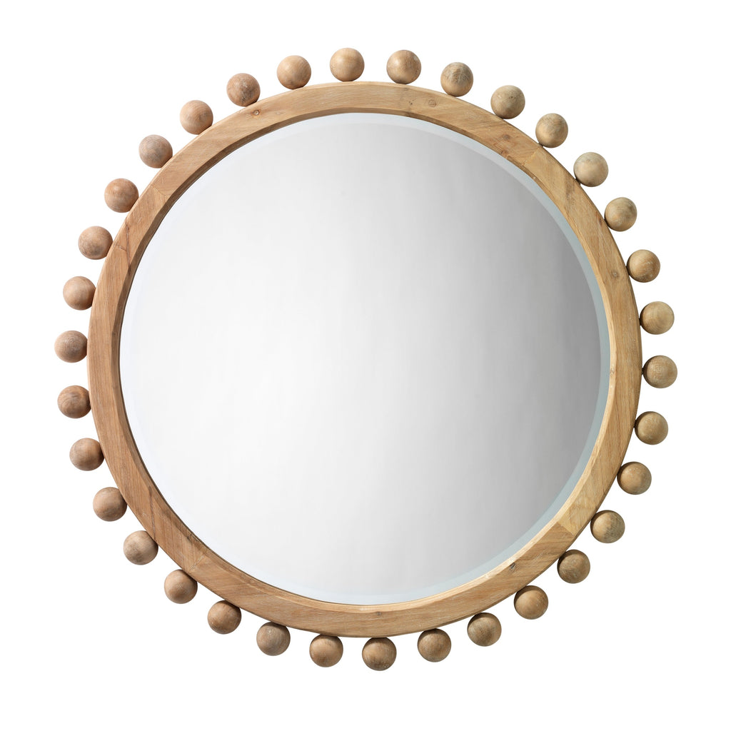 Miroir rond en bois Orion d'Alden Décor, naturel