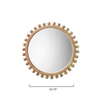 Miroir rond en bois Orion d'Alden Décor, naturel