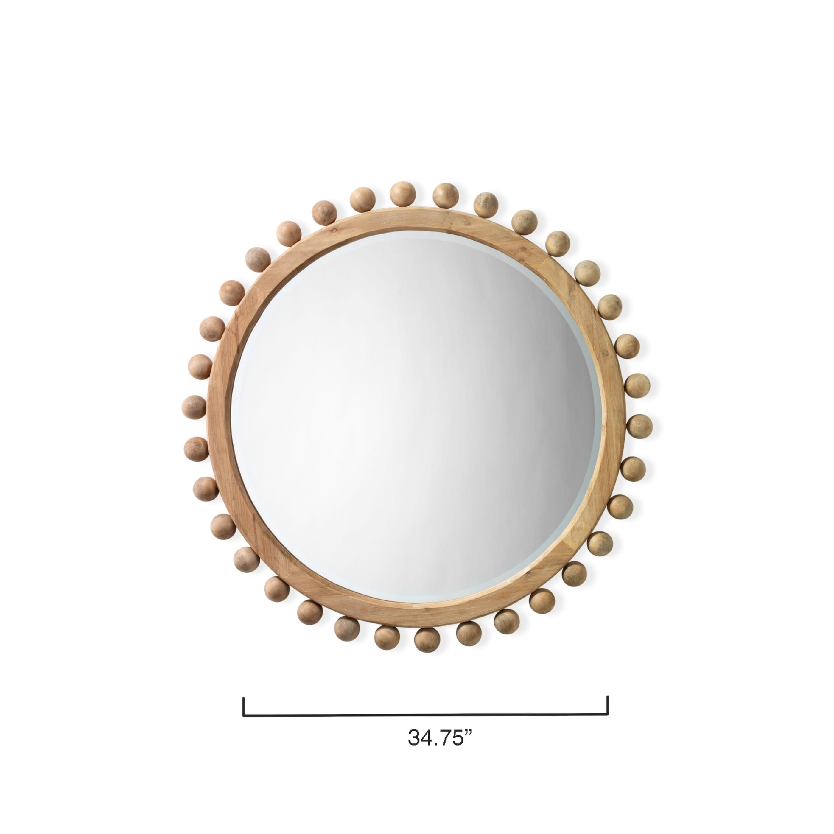 Miroir rond en bois Orion d'Alden Décor, naturel