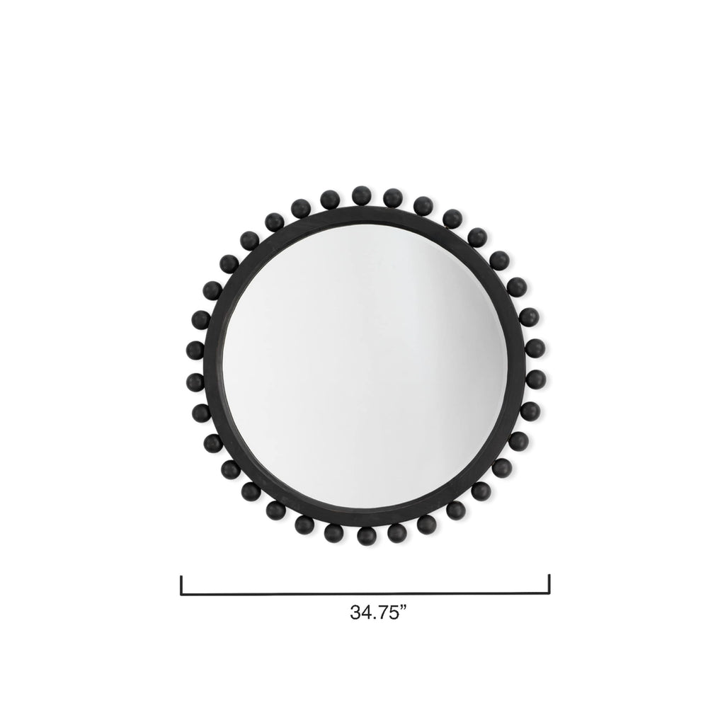 Miroir rond en bois Orion d'Alden Décor, naturel