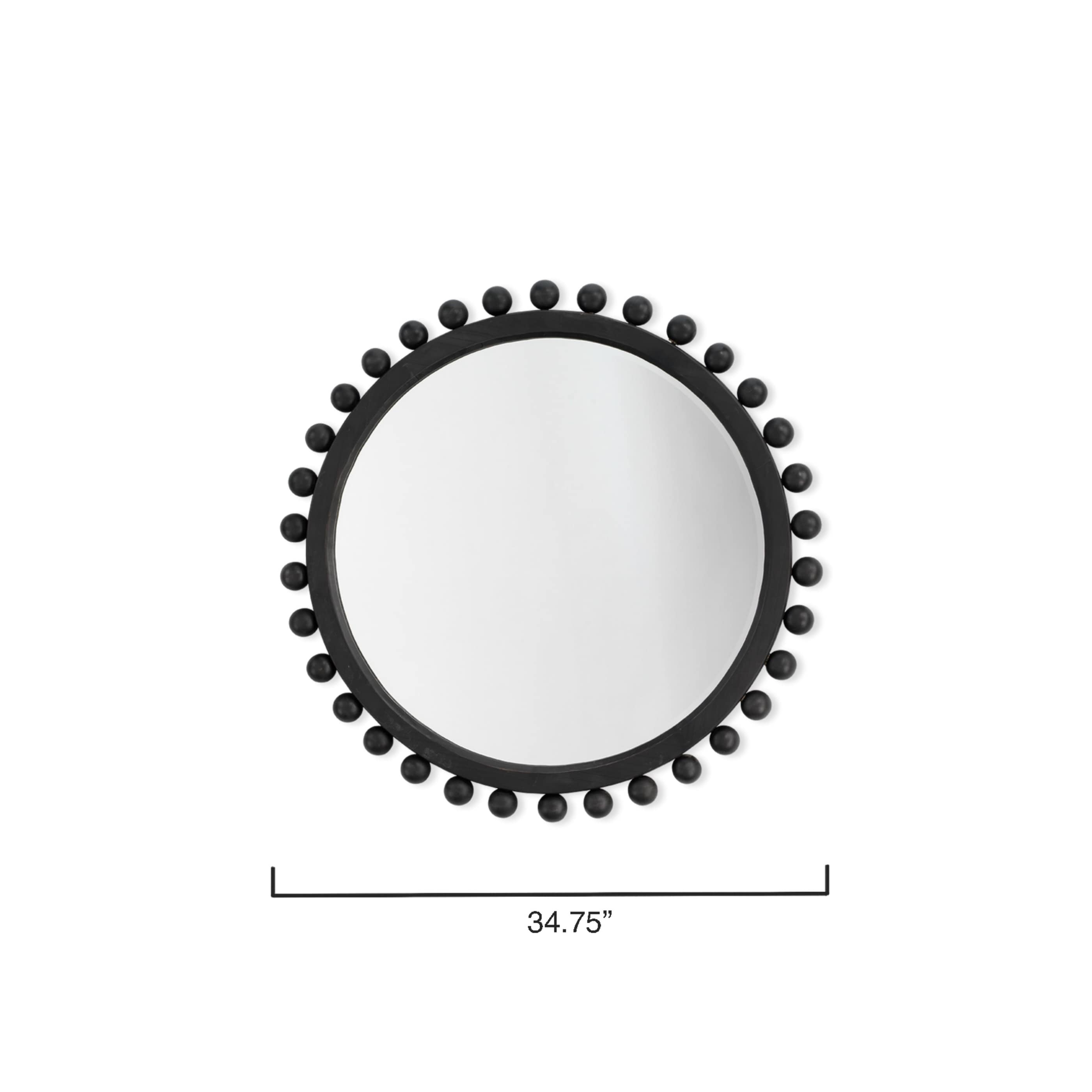 Miroir rond en bois Orion d'Alden Décor, naturel