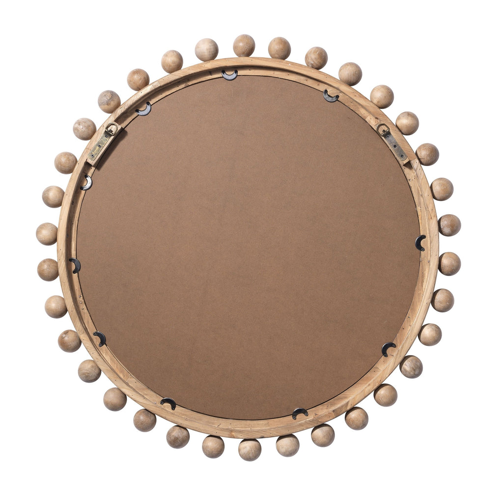 Miroir rond en bois Orion d'Alden Décor, naturel