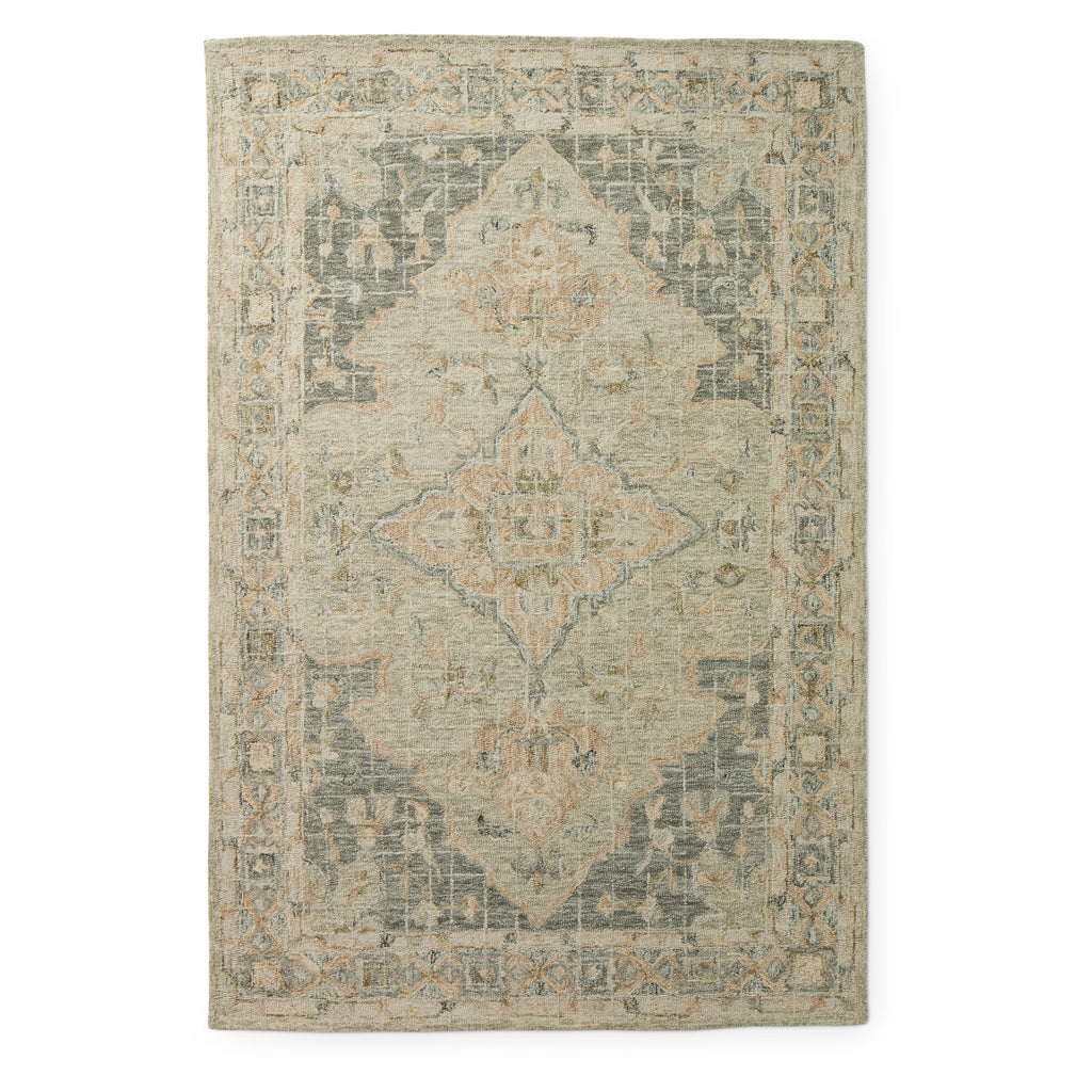 Tapis en laine à motifs mosaïques traditionnels, tissé à la main, de la marque Alexander Home