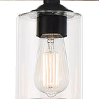 Suspension rectangulaire pour îlot de cuisine Allegray, style farmhouse, 52 pouces, 7 lumières