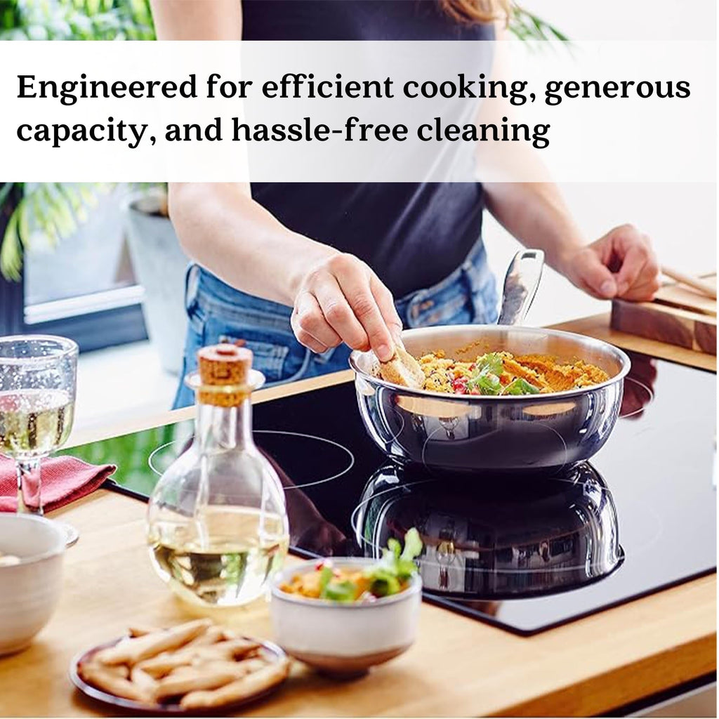 Casserole à sauce Alva Maestro en acier inoxydable 5 plis - 1,6 Qt. Non toxique