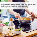 Casserole à sauce Alva Maestro en acier inoxydable 5 plis - 1,6 Qt. Non toxique