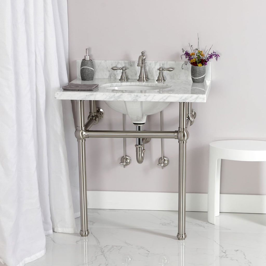 Robinet de salle de bain à large encrage, style américain classique