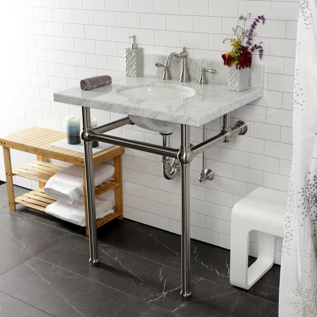 Robinet de salle de bain à large encrage, style américain classique