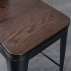 Tabourets de bar Andeworld style farmhouse, tabourets de bar hauteur comptoir, lot de 4 - Lot de 4