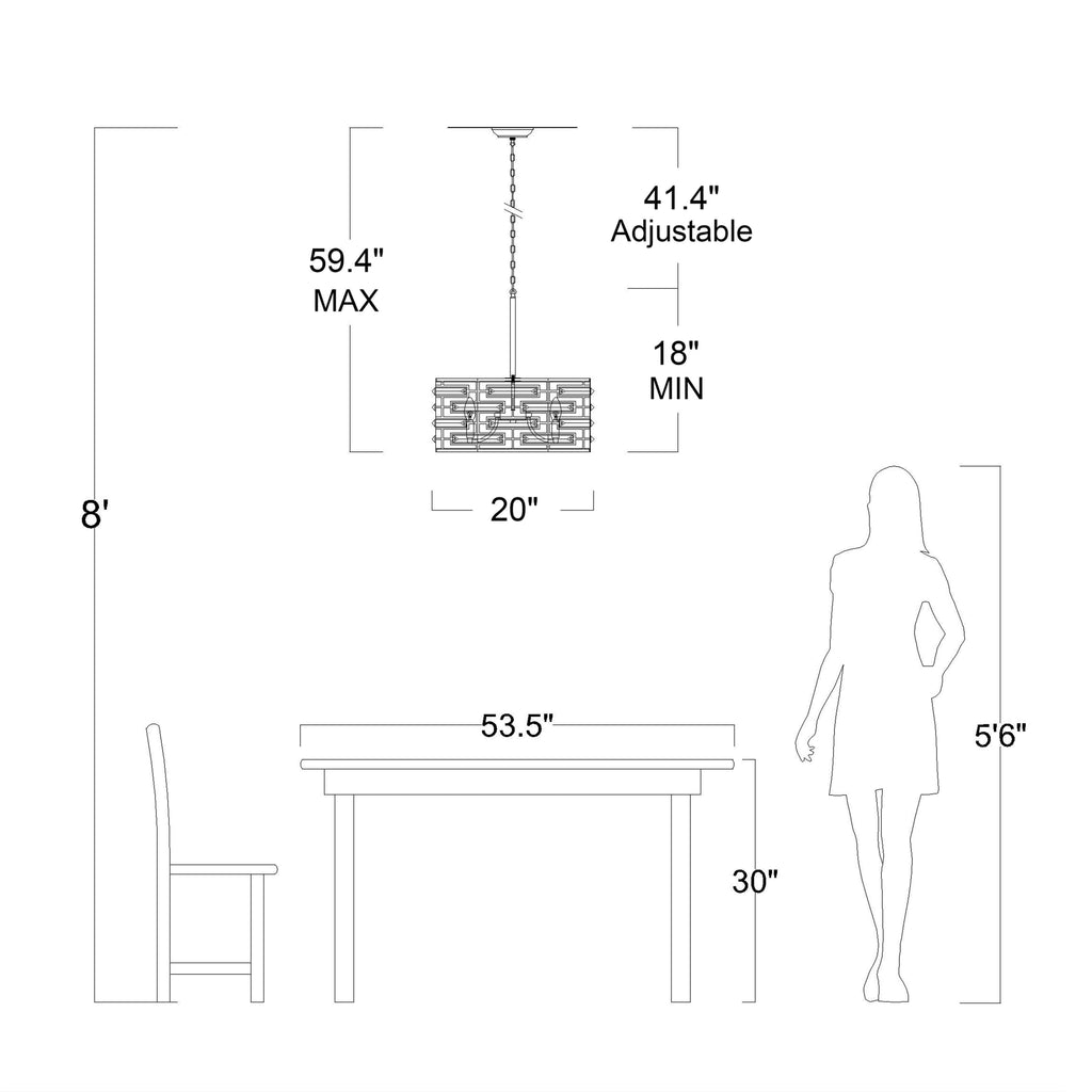 Luminaire Anita à abat-jour tambour avec prismes en verre transparent