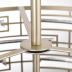 Luminaire Anita à abat-jour tambour avec prismes en verre transparent