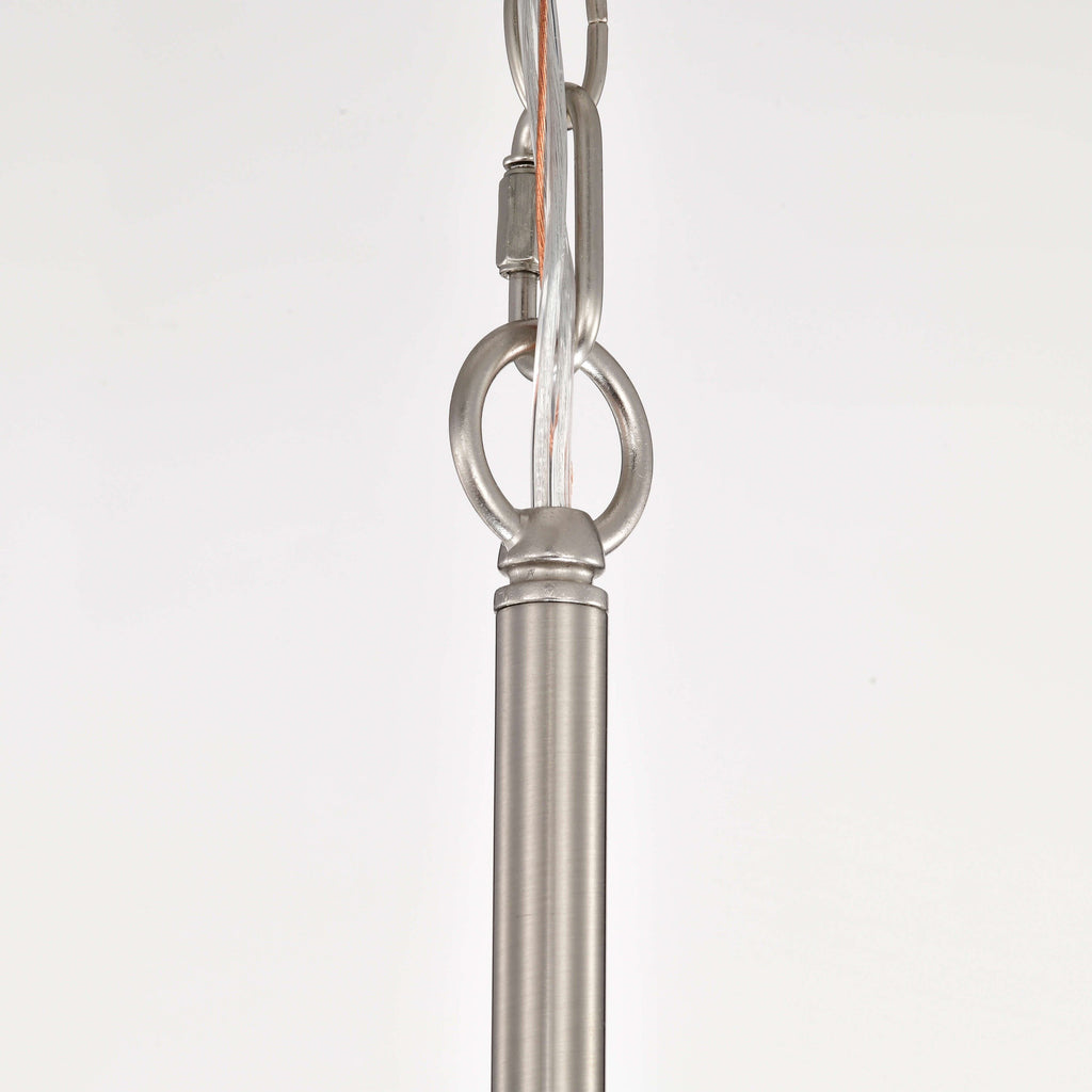 Luminaire Anita à abat-jour tambour avec prismes en verre transparent