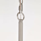 Luminaire Anita à abat-jour tambour avec prismes en verre transparent