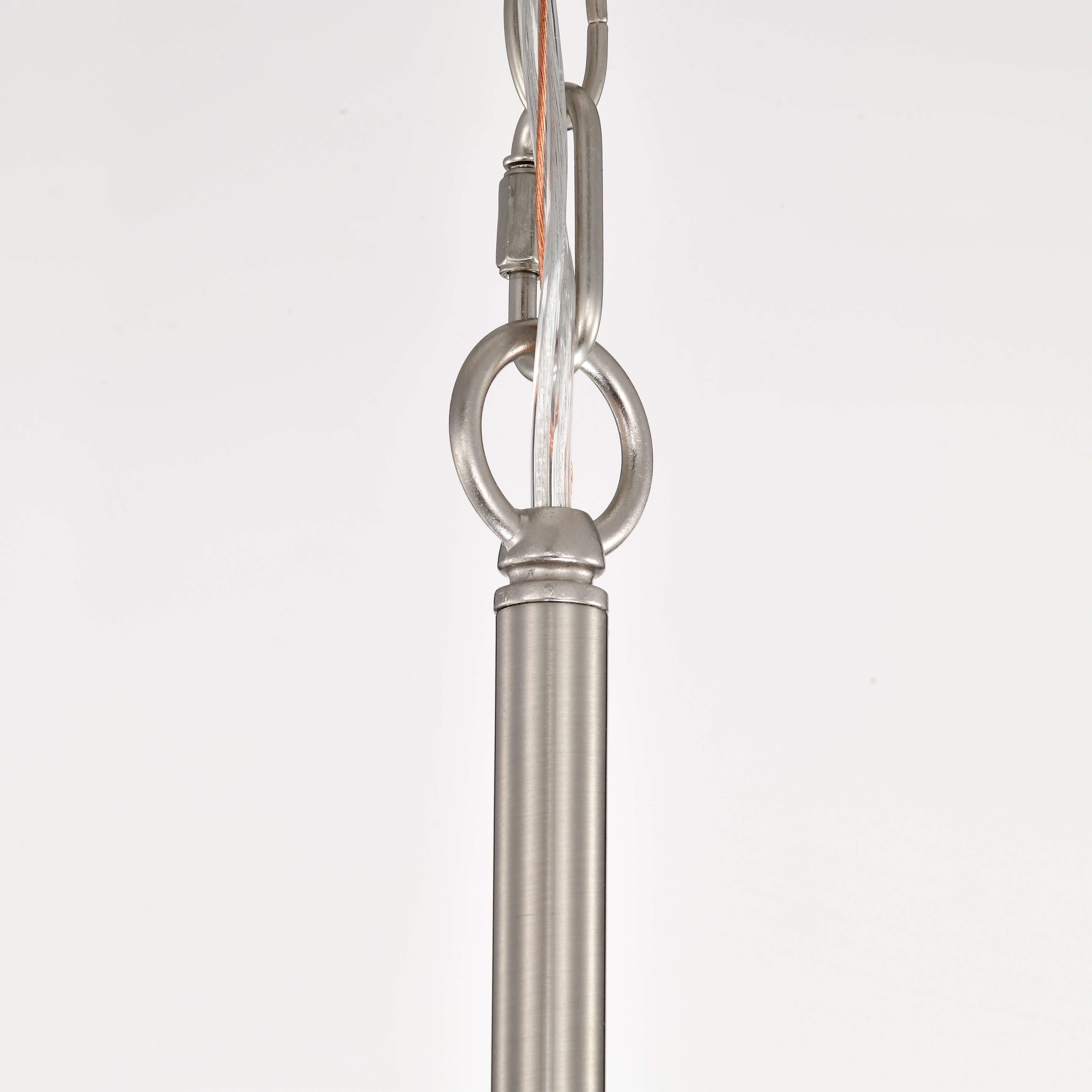 Luminaire Anita à abat-jour tambour avec prismes en verre transparent